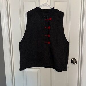 Vintage Grey Fleece Vest